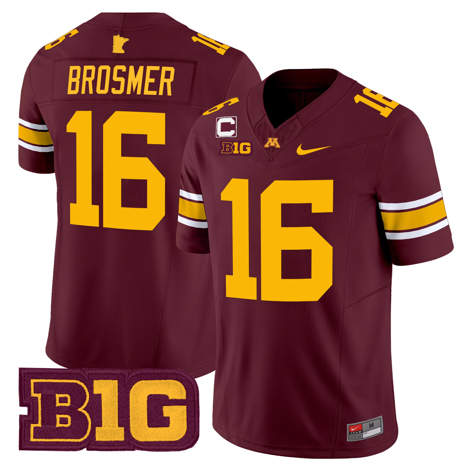 Men Minnesota Golden Gophers 16 Brosmer Red Nike 2024 Vapor Limited NCAA Jersey style 1